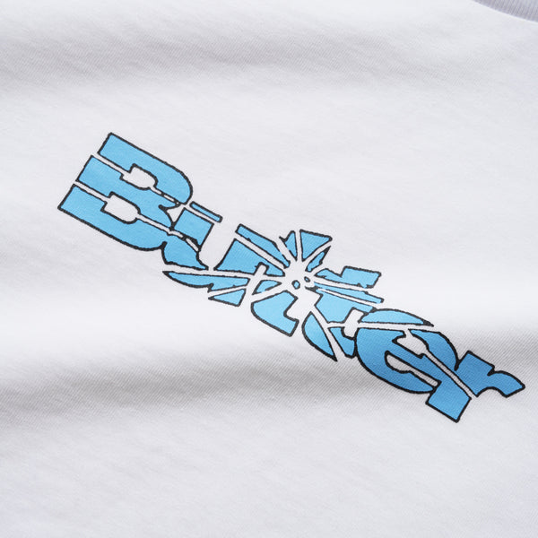 BUTTER GOODS SMASHED LOGO TEE - WHITE