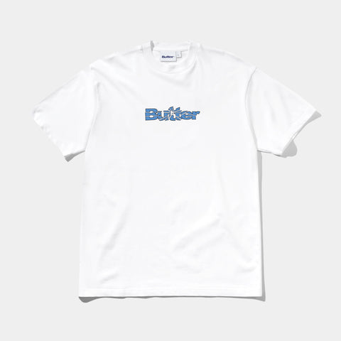 BUTTER GOODS SMASHED LOGO TEE - WHITE