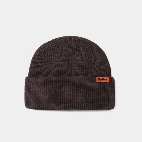 BUTTER GOODS TALL WHARFIE BEANIE - CHOCOLATE