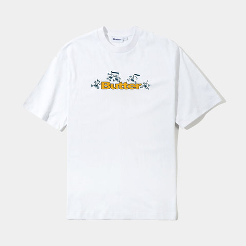 BUTTER GOODS TEMPO LOGO TEE - WHITE