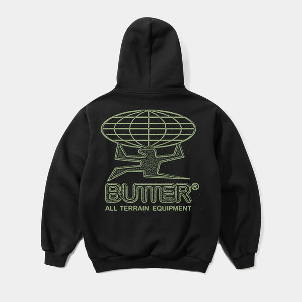 BUTTER GOODS TERRAIN PULLOVER HOODIE - BLACK