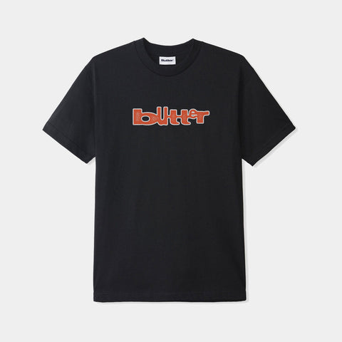 BUTTER GOODS WARPED TEE - BLACK