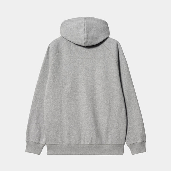 CARHARTT WIP HOODED CHASE ZIP-UP - GREY HEATHER/GOLD