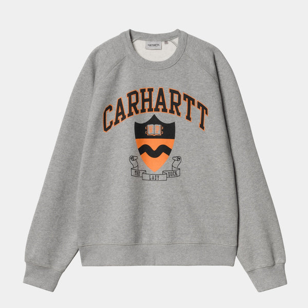 CARHARTT WIP LAZY DUCK ACADEMY CREWNECK - GREY HEATHER