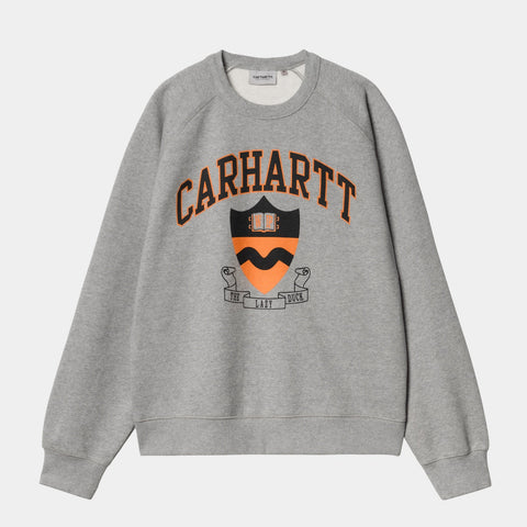 CARHARTT WIP LAZY DUCK ACADEMY CREWNECK - GREY HEATHER