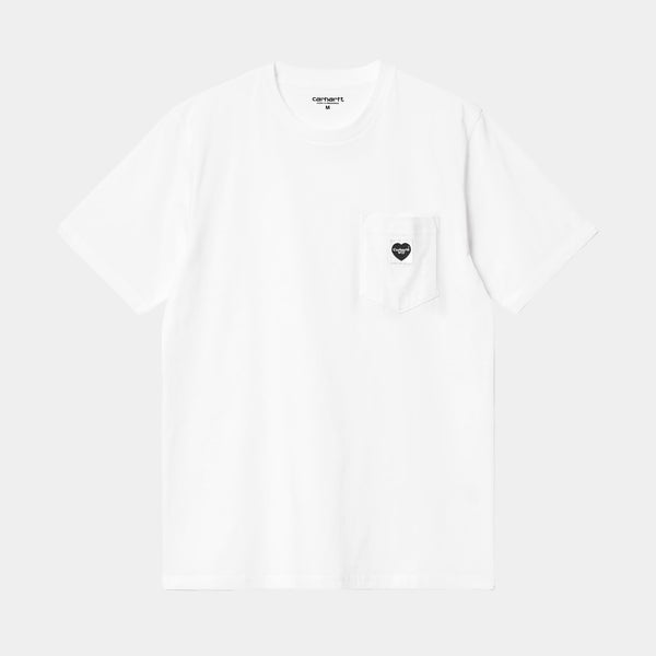 CARHARTT WIP POCKET HEART TEE - WHITE/BLACK