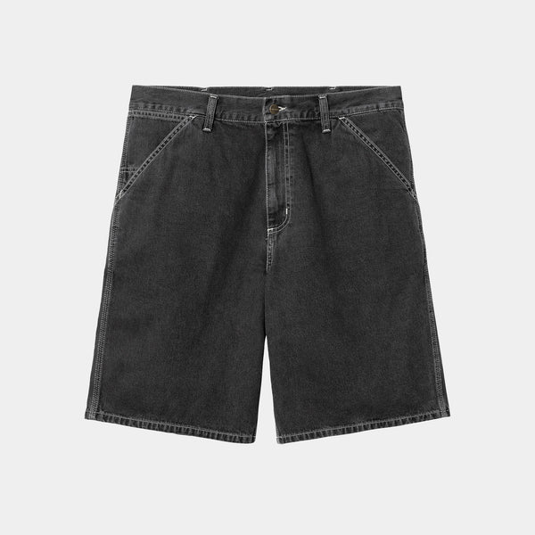 CARHARTT WIP SIMPLE SHORT - BLACK HEAVY STONE WASH