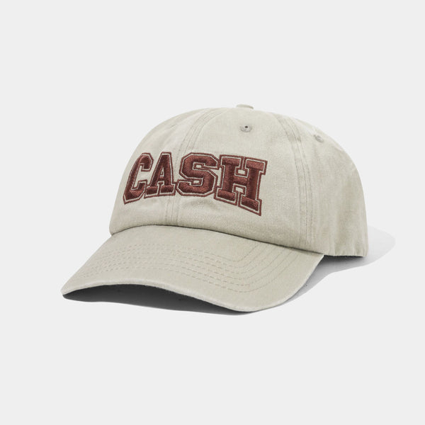 CASH ONLY CAMPUS 6 PANEL HAT - WASHED GREY