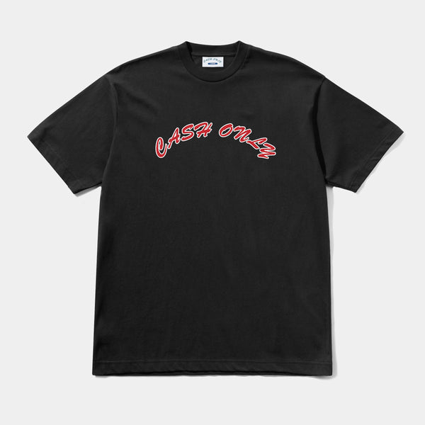 CASH ONLY GRID LOGO TEE - BLACK