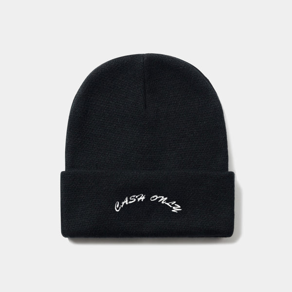 CASH ONLY LOGO BEANIE - BLACK
