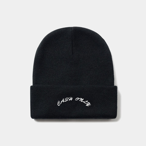 CASH ONLY LOGO BEANIE - BLACK