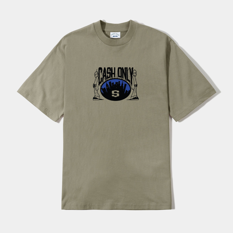 CASH ONLY METRO TEE - STONE