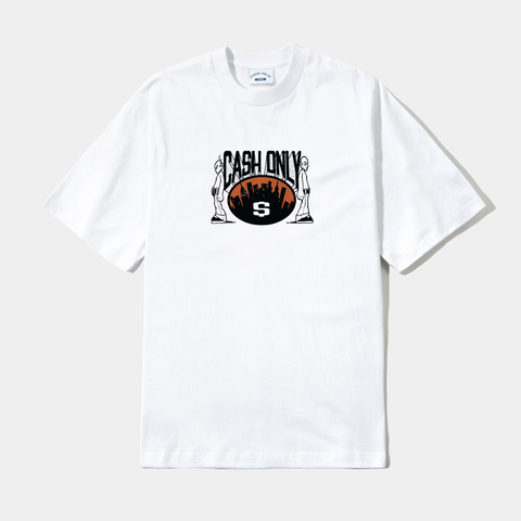 CASH ONLY METRO TEE - WHITE