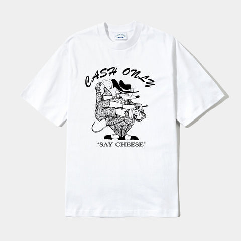 CASH ONLY MOBSTER TEE - WHITE