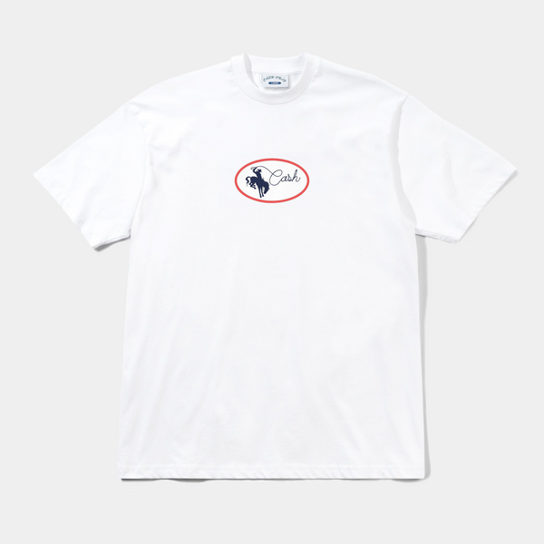 CASH ONLY RODEO LOGO TEE - WHITE