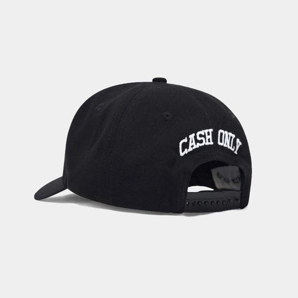 CASH ONLY SLUGGER 5 PANEL HAT - BLACK