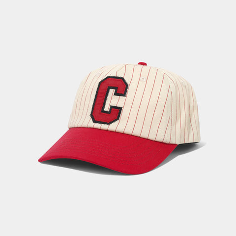 CASH ONLY SLUGGER 5 PANEL HAT - NATURAL/RED