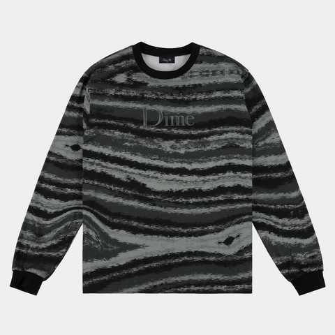 DIME BRUSHSTROKE L/S SHIRT - HUNTER GREEN