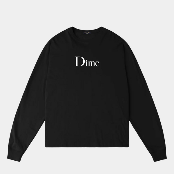 DIME CLASSIC BIG LOGO L/S TEE - PIRATE BLACK