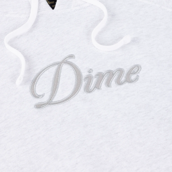 DIME CURSIVE LOGO HOODIE - ASH