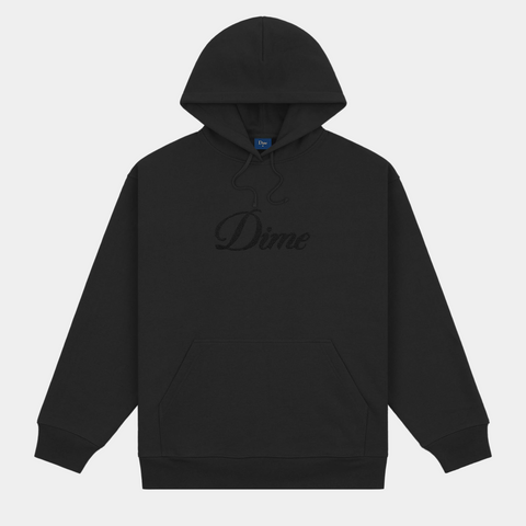 DIME CURSIVE LOGO HOODIE - BLACK