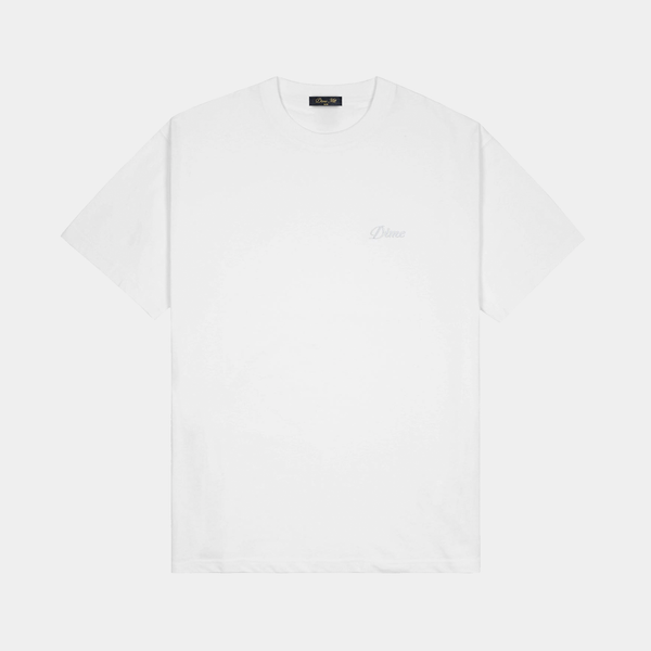 DIME CURSIVE SMALL LOGO TEE - WHITE