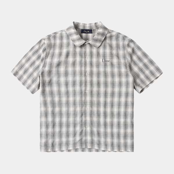 DIME PLAID BUTTON UP SHIRT - GREY