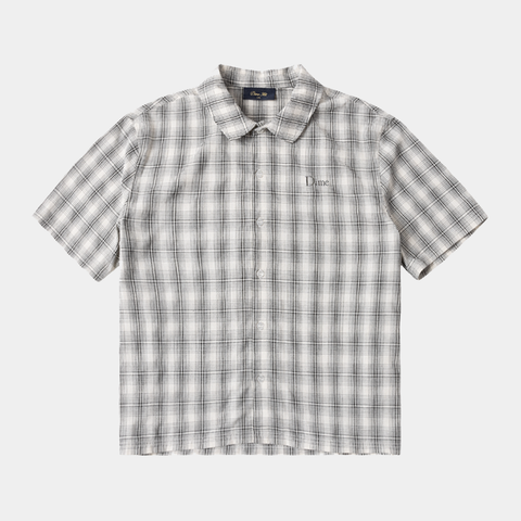 DIME PLAID BUTTON UP SHIRT - GREY