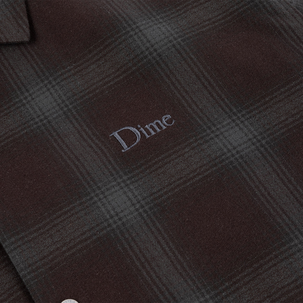 DIME PREMIUM FLANNEL SHIRT - BORDEAUX
