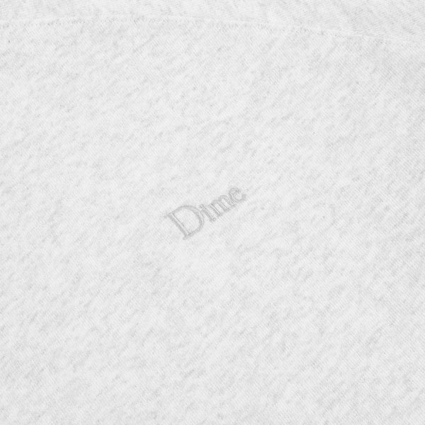 DIME SMALL LOGO ZIP HOODIE - ASH