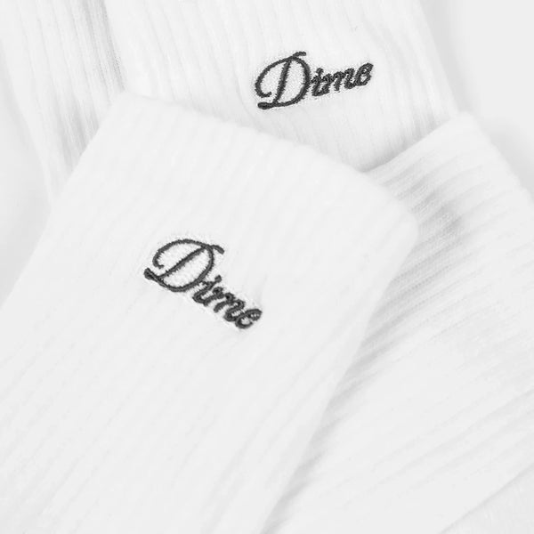 DIME TWO PACK ANKLE SOCKS - WHITE
