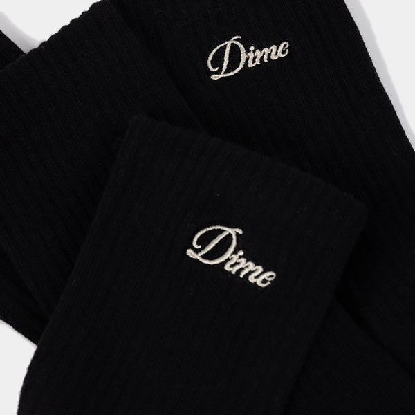 DIME TWO PACK CREW SOCKS - BLACK