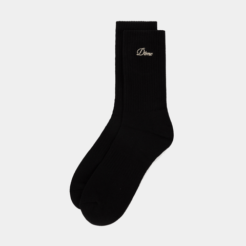 DIME TWO PACK CREW SOCKS - BLACK