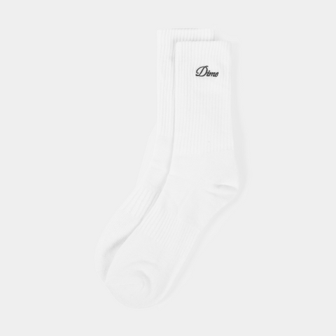 DIME TWO PACK CREW SOCKS - WHITE