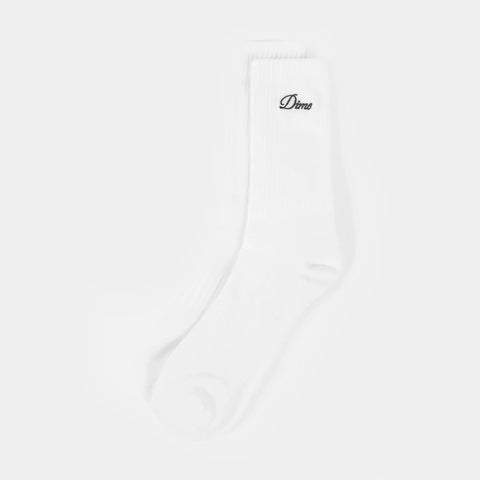 DIME TWO PACK CREW SOCKS - WHITE