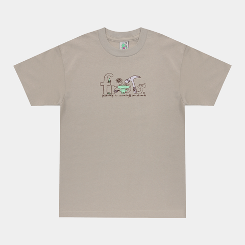 FROG NOTHING IS WORKING TEE - SAND