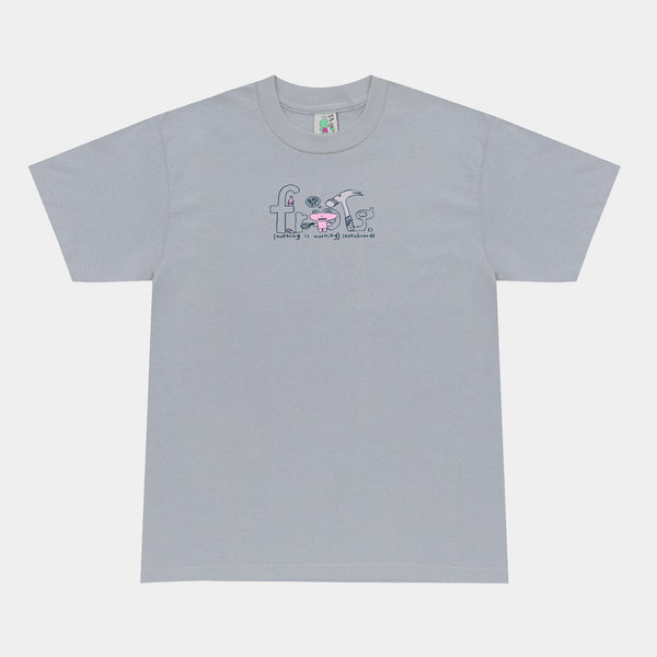 FROG NOTHING IS WORKING TEE - SILVER