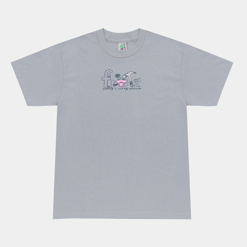 FROG NOTHING IS WORKING TEE - SILVER