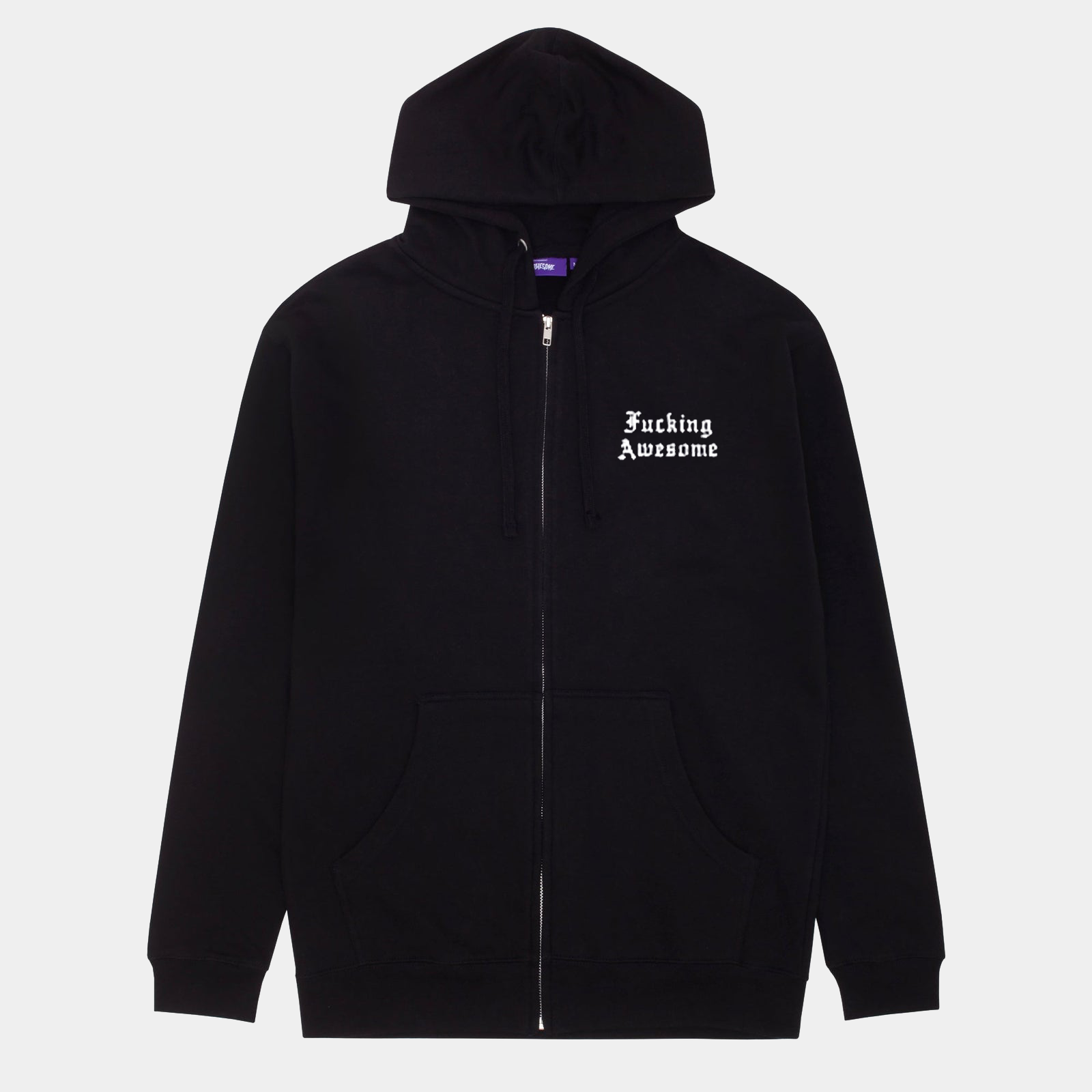FUCKING AWESOME 14TH CENTURY ZIP HOODIE - BLACK - PLA FUCKING AWESOME 14TH CENTURY ZIP HOODIE - BLACK - PLA