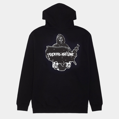 FUCKING AWESOME 14TH CENTURY ZIP HOODIE -  BLACK