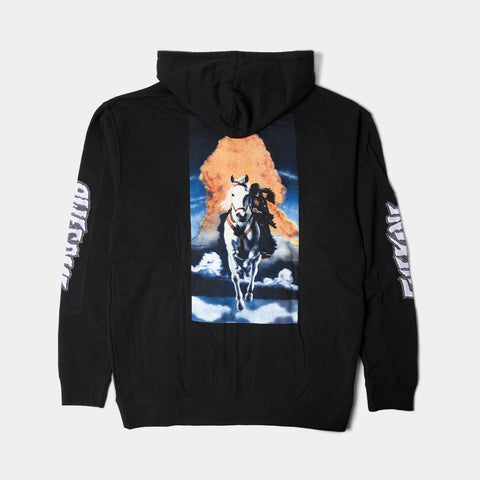 FUCKING AWESOME DEVIL ON A HORSE'S BACK HOODIE - BLACK