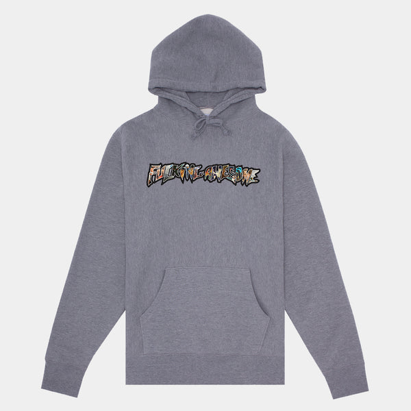 FUCKING AWESOME DILL COLLAGE LOGO HOODIE - GREY HEATHER