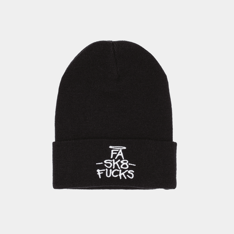 FUCKING AWESOME FA SK8 FUCKS CUFF BEANIE - BLACK