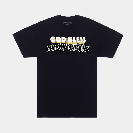 FUCKING AWESOME GOD BLESS FA TEE - BLACK