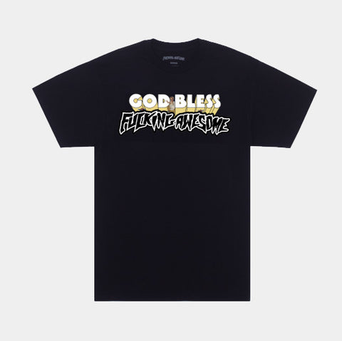 FUCKING AWESOME GOD BLESS FA TEE - BLACK