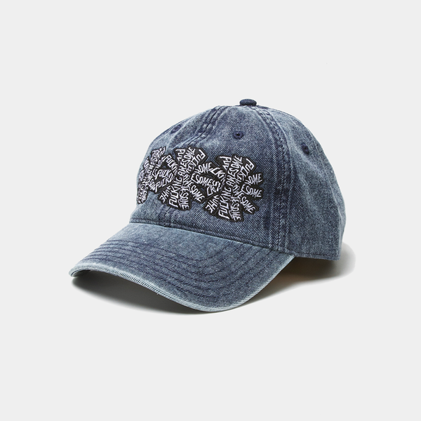 FUCKING AWESOME THREE SPIRAL WASHED DENIM HAT - BLUE