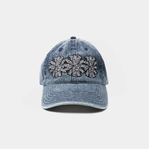FUCKING AWESOME THREE SPIRAL WASHED DENIM HAT - BLUE