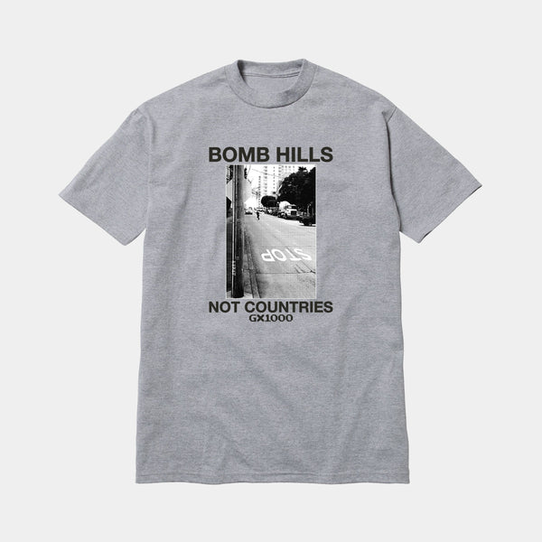GX1000 BOMB HILLS TEE - HEATHER GREY/BLACK