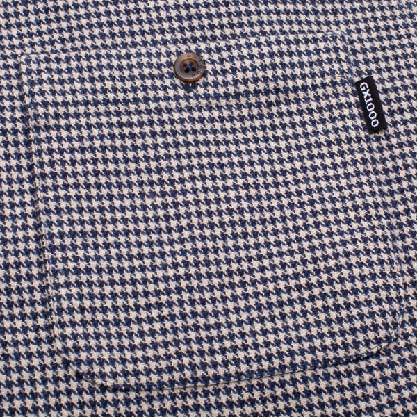 GX1000 HOUNDSTOOTH BUTTON DOWN - BLUE