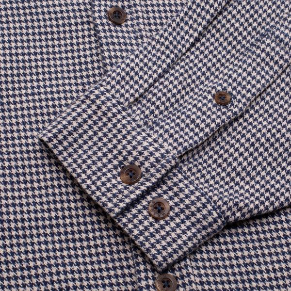 GX1000 HOUNDSTOOTH BUTTON DOWN - BLUE